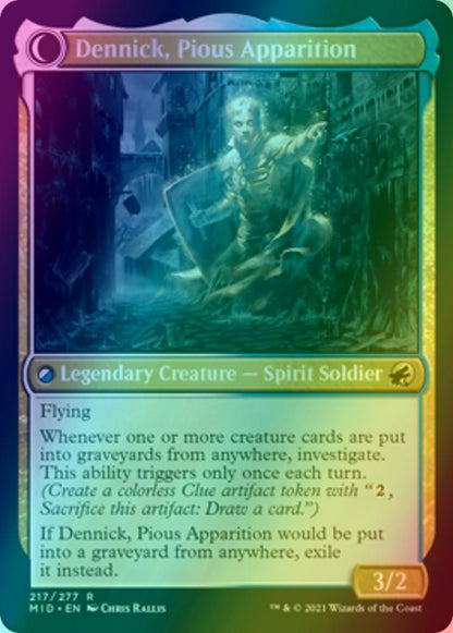 Dennick, Pious Apprentice // Dennick, Pious Apparition [217] [Innistrad: Midnight Hunt] [Foil]