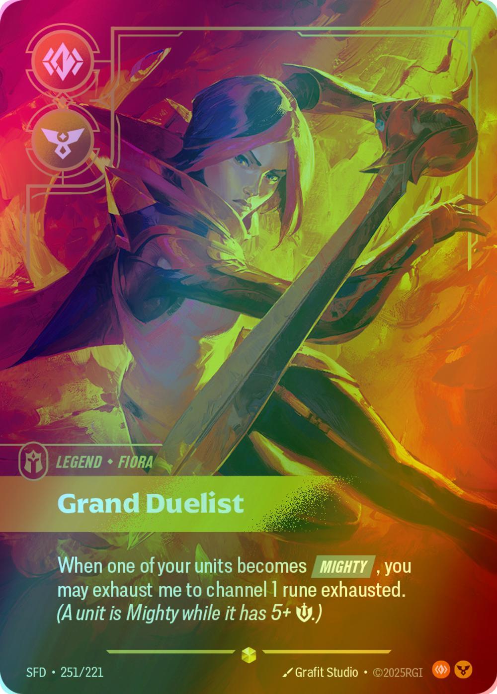Grand Duelist (Fiora) (Overnumbered) - 251/221 [Spiritforged] [Foil]