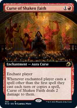 Curse of Shaken Faith [353] [Extended Art] [Innistrad: Midnight Hunt] [Non-Foil]