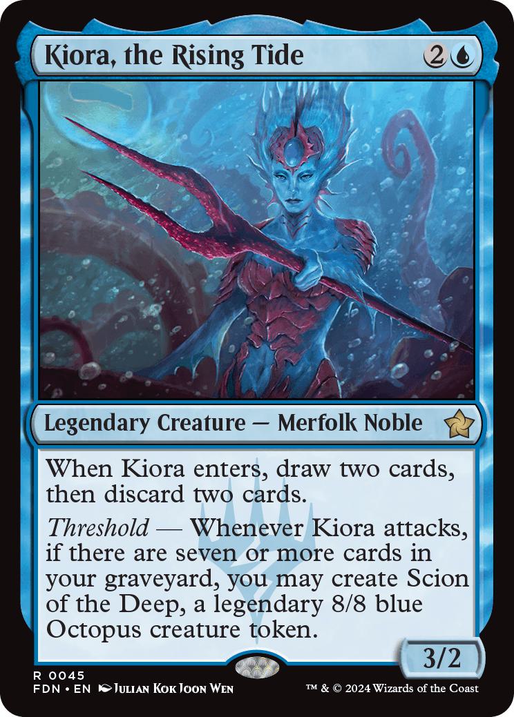 Kiora, the Rising Tide [45] [Foundations] [Foil]