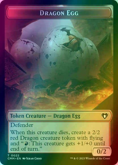 Dragon Egg Token (22) // Treasure Token (48) [Commander Masters: Tokens] [Foil]