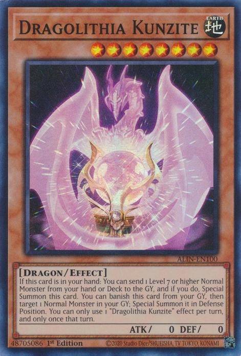 Dragolithia Kunzite - ALIN-EN100 - Super Rare - 1st Edition