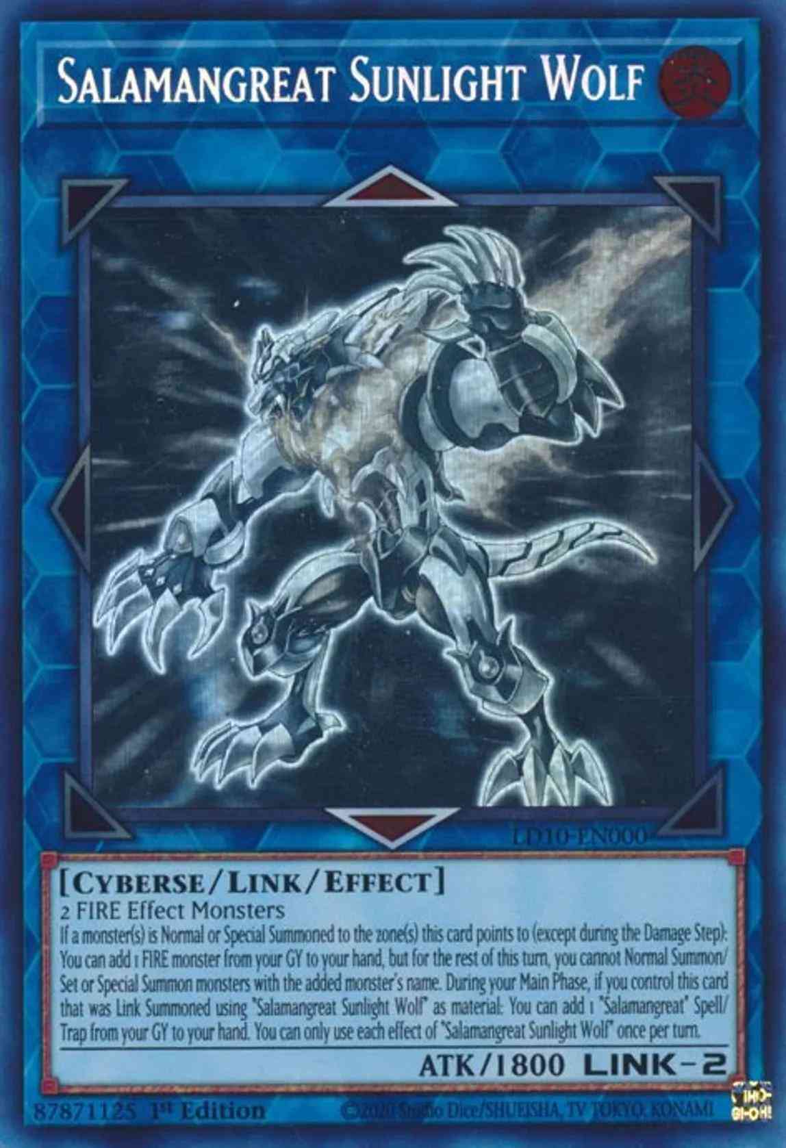 Salamangreat Sunlight Wolf - LD10-EN000 - Ghost Rare - 1st Edition