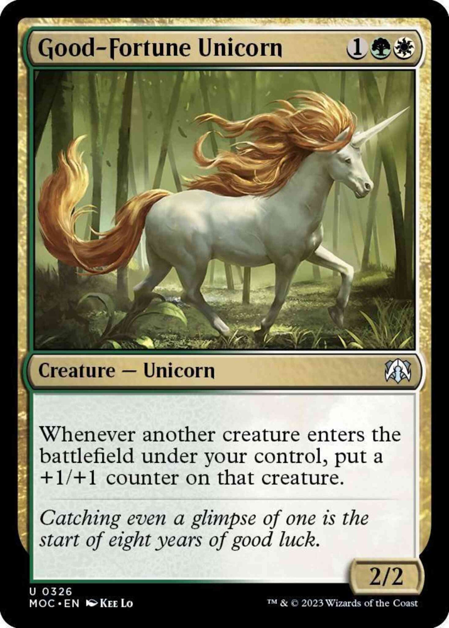Good-Fortune Unicorn [326] [March of the Machine: Commander] [Non-Foil]