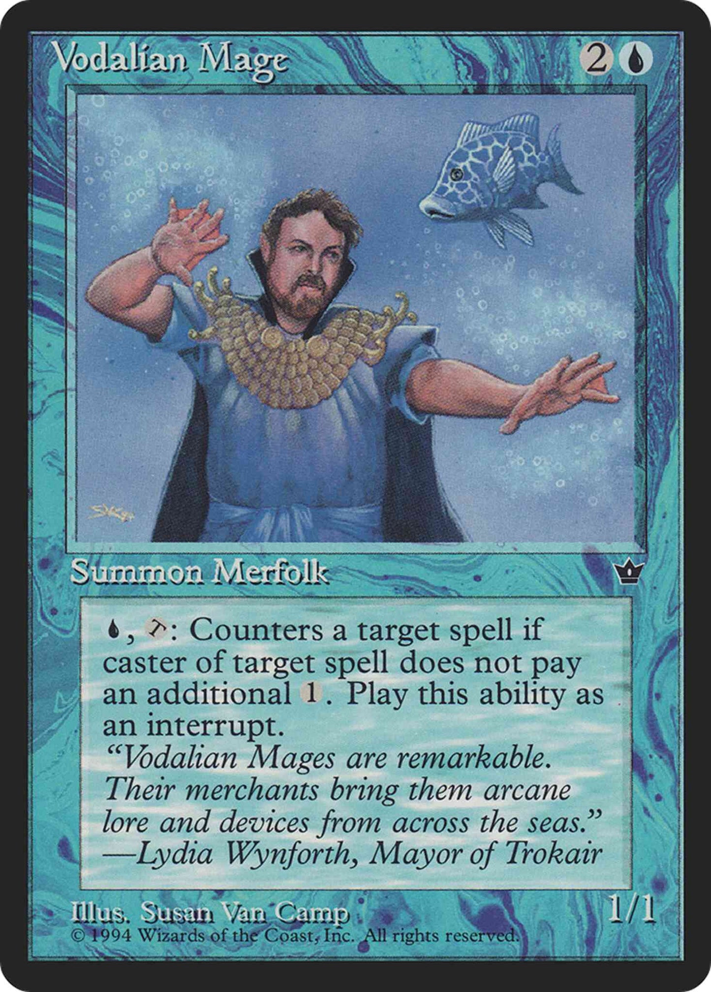 Vodalian Mage [Susan Van Camp] [30a] [Fallen Empires] [Non-Foil]