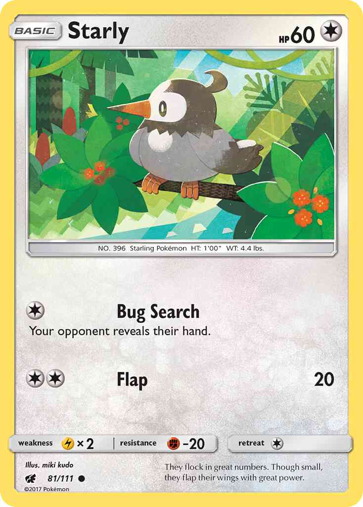 Starly - 81/111 - Common [sm4-81] [Non-Holo]