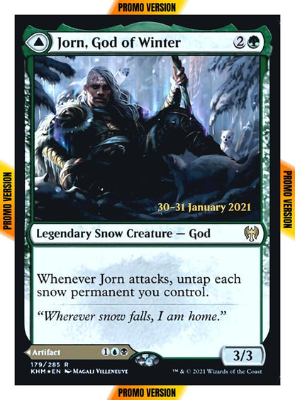 Jorn, God of Winter // Kaldring, the Rimestaff [Prerelease] [179s] [Kaldheim Promos] [Foil]