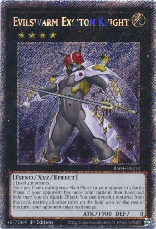 Evilswarm Exciton Knight - RA04-EN212 - Platinum Secret Rare - 1st Edition