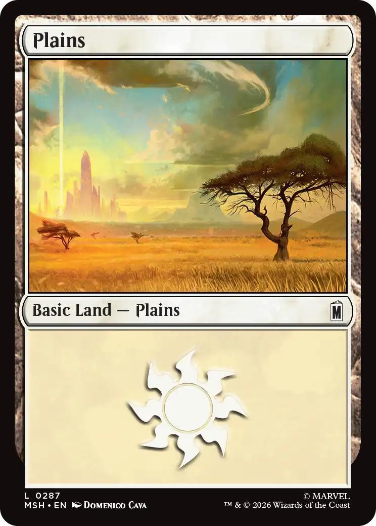 Plains [287] [Marvel Super Heroes] [Non-Foil]