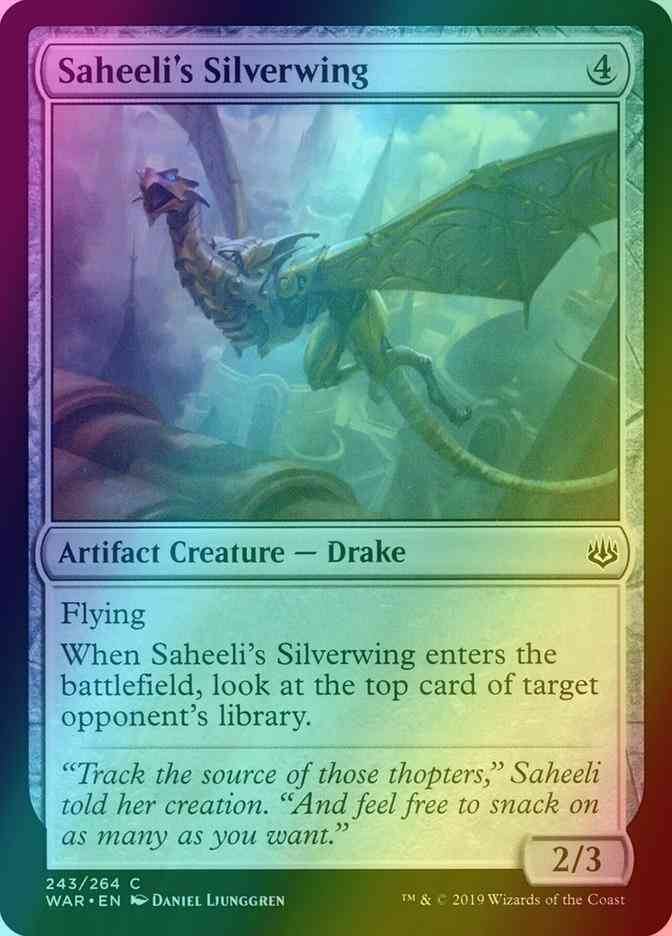 Saheeli's Silverwing [243] [War of the Spark] [Foil]