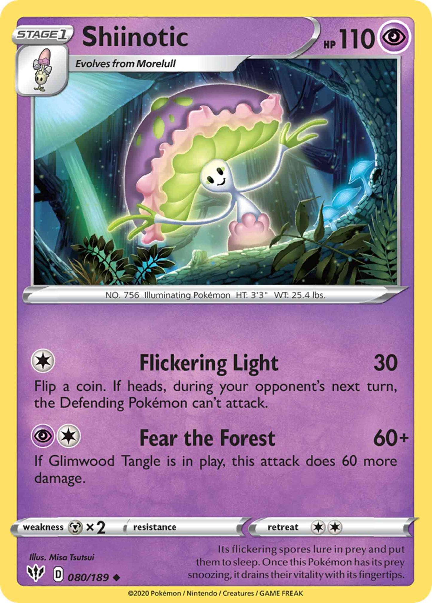 Shiinotic - 080/189 - Uncommon [swsh3-080] [Non-Holo]