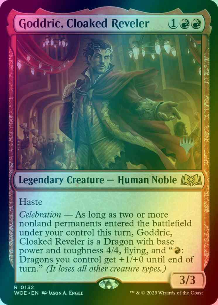 Goddric, Cloaked Reveler [132p] [Promo Pack] [Wilds of Eldraine: Promos] [Foil]