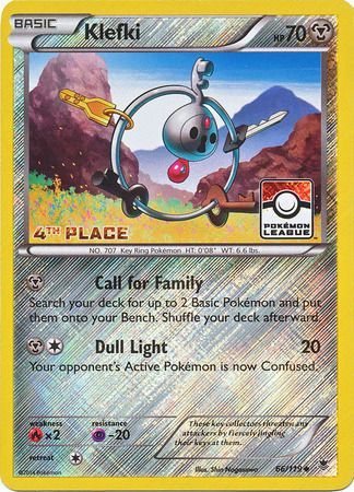Klefki - 66/119 - Promo [League] [4th Place] [XY4MSP-66] [Reverse Holo]