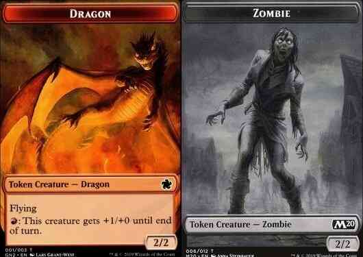 Dragon Token (01) // Zombie Token (06) [Game Night 2019 Tokens] [Non-Foil]