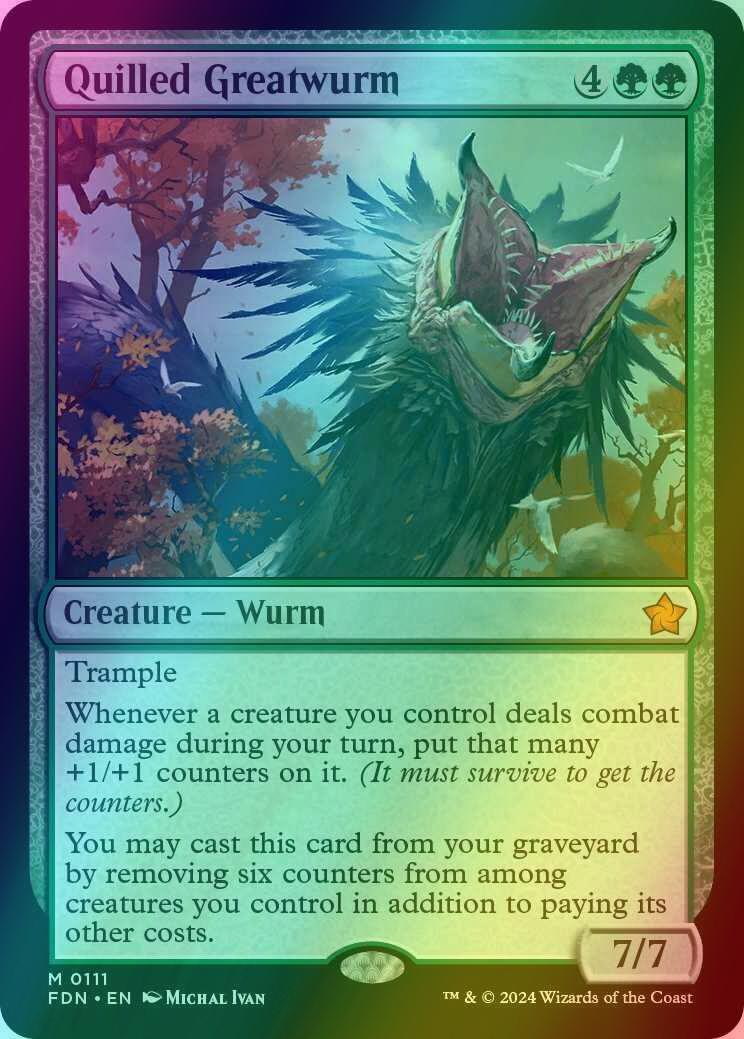 Quilled Greatwurm [111] [Foundations] [Foil]