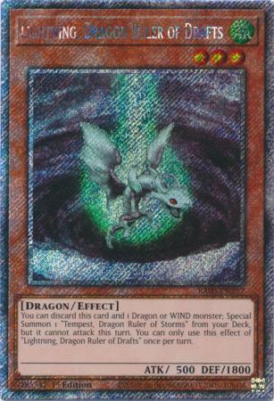Lightning, Dragon Ruler of Drafts - RA03-EN257 - Platinum Secret Rare - 1st Edition