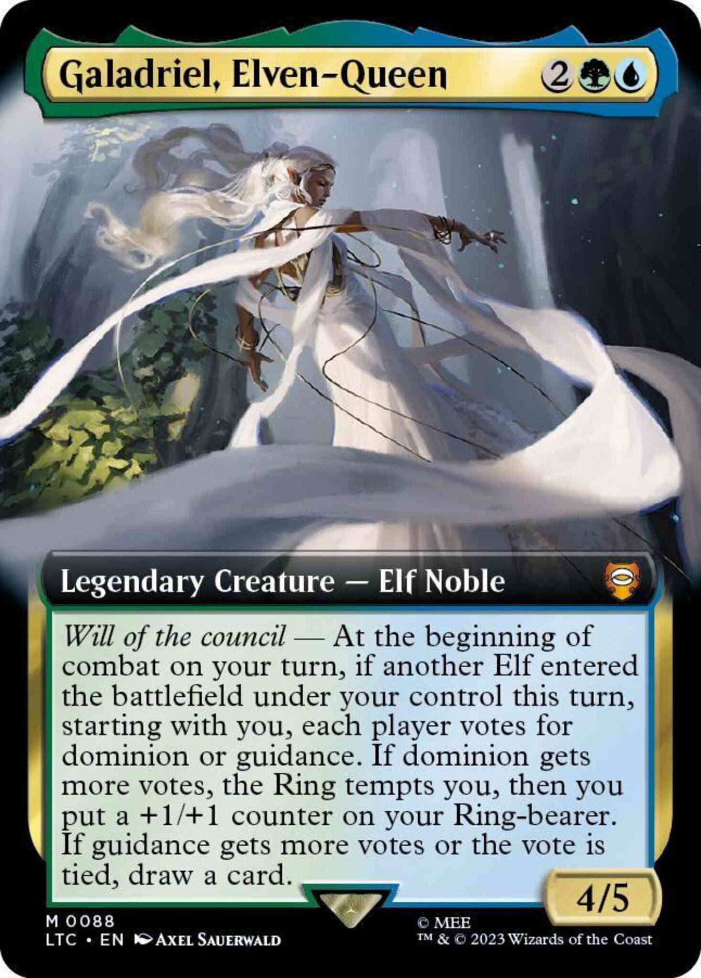 Galadriel, Elven-Queen [88] [Extended Art] [The Lord of the Rings: Tales of Middle-earth: Commander] [Non-Foil]