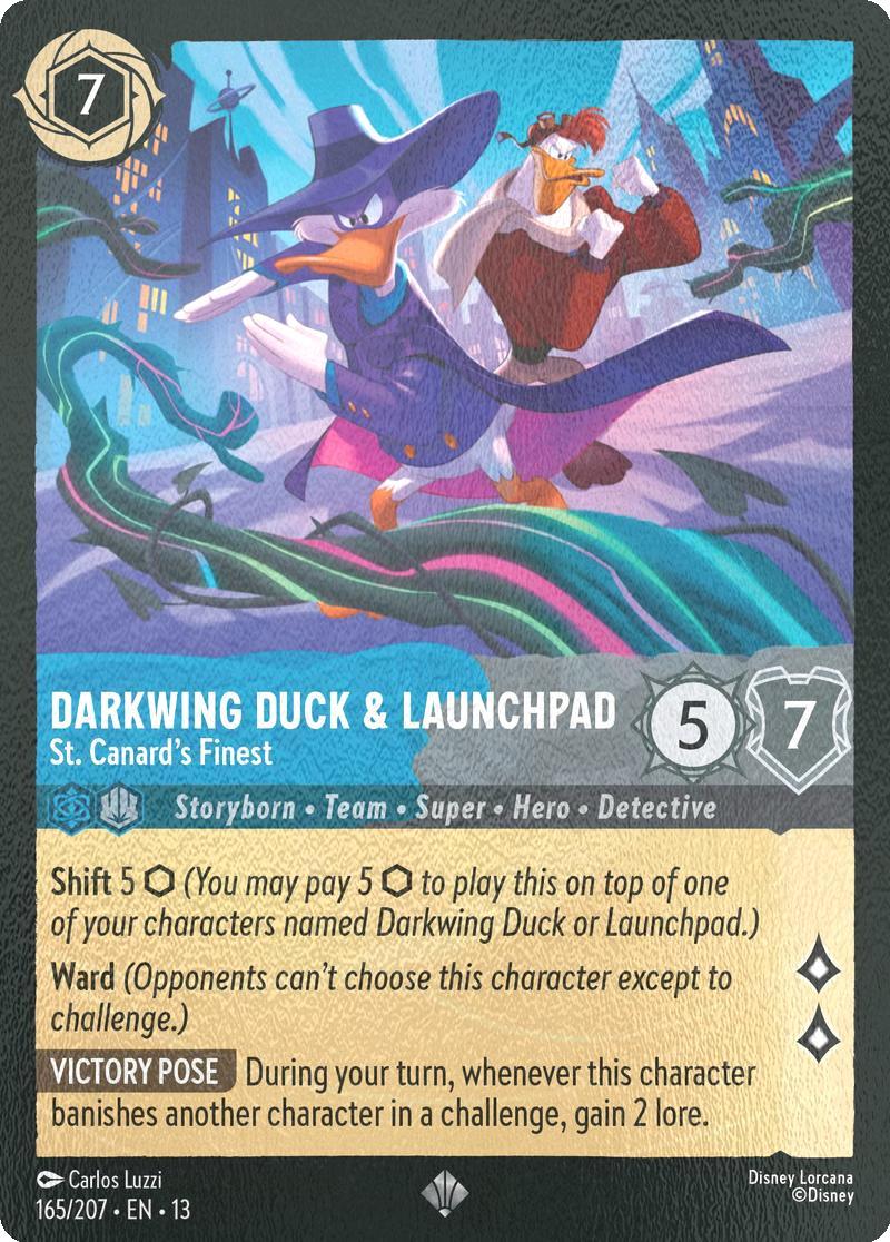 Darkwing Duck & Launchpad - St. Canard's Finest - 165/204 [Attack of the Vine!] [Cold Foil]