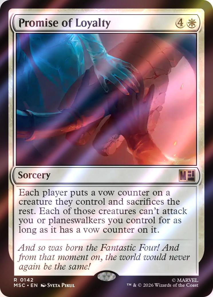 Promise of Loyalty [142] [Marvel Super Heroes: Commander] [Surge Foil]