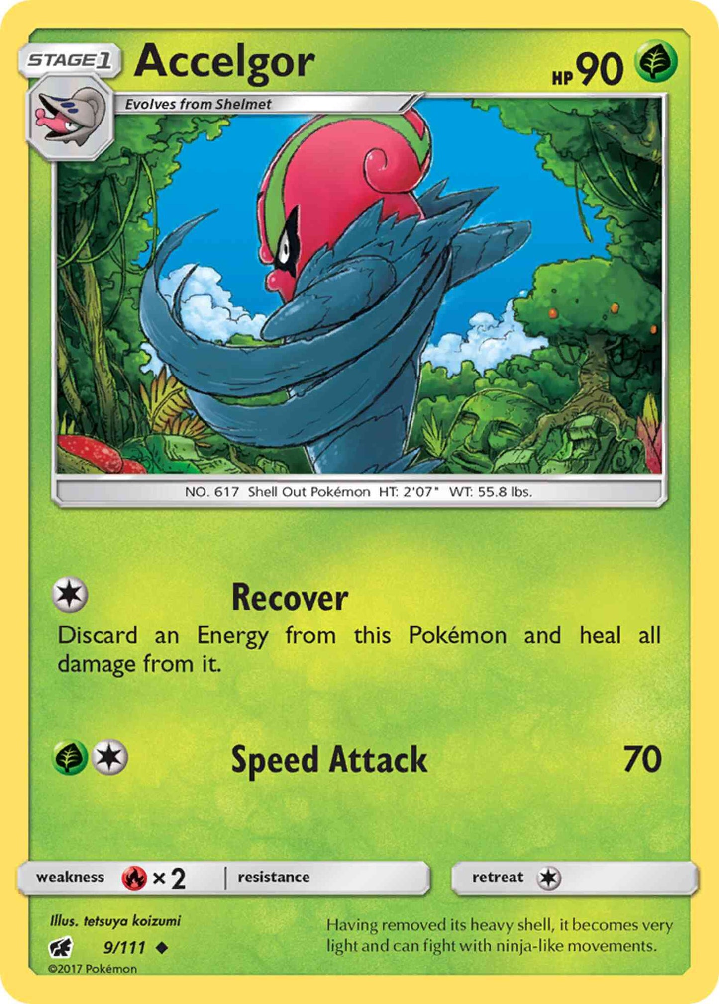 Accelgor - 9/111 - Uncommon [sm4-9] [Reverse Holo]