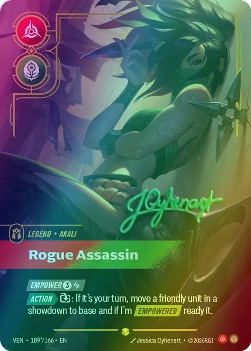 Rogue Assassin (Akali) (Signature) - 189*/166 [Vendetta] [Foil]