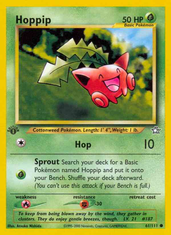Hoppip - 61/111 - Common - 1st Edition [neo1-61] [Non-Holo]