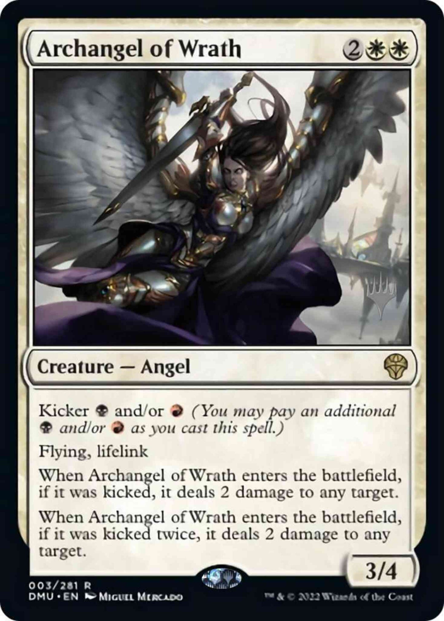 Archangel of Wrath [3p] [Promo Pack] [Dominaria United: Promos] [Non-Foil]