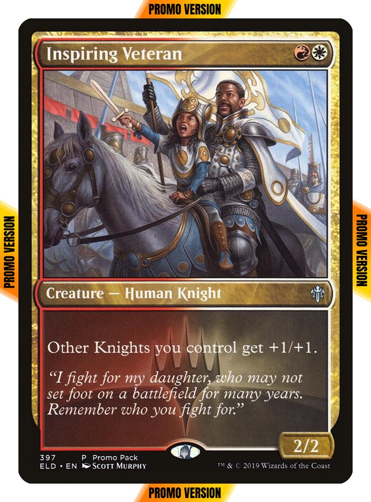 Inspiring Veteran [397] [Dark Frame Promo Pack] [Throne of Eldraine] [Foil]