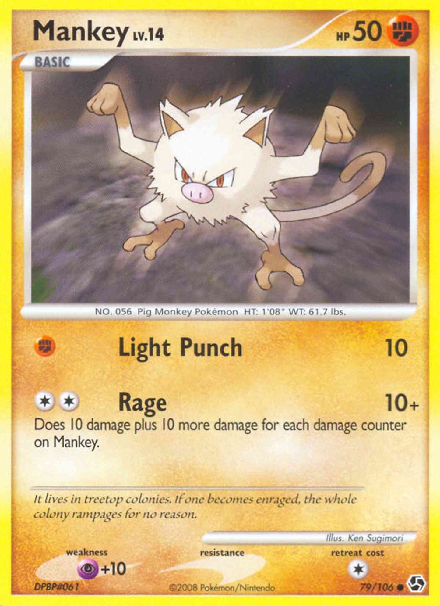 Mankey - 79/106 - Common [dp4-79] [Reverse Holo]