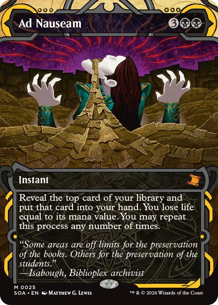 Ad Nauseam [25] [Showcase] [Secrets of Strixhaven: Mystical Archive] [Non-Foil]