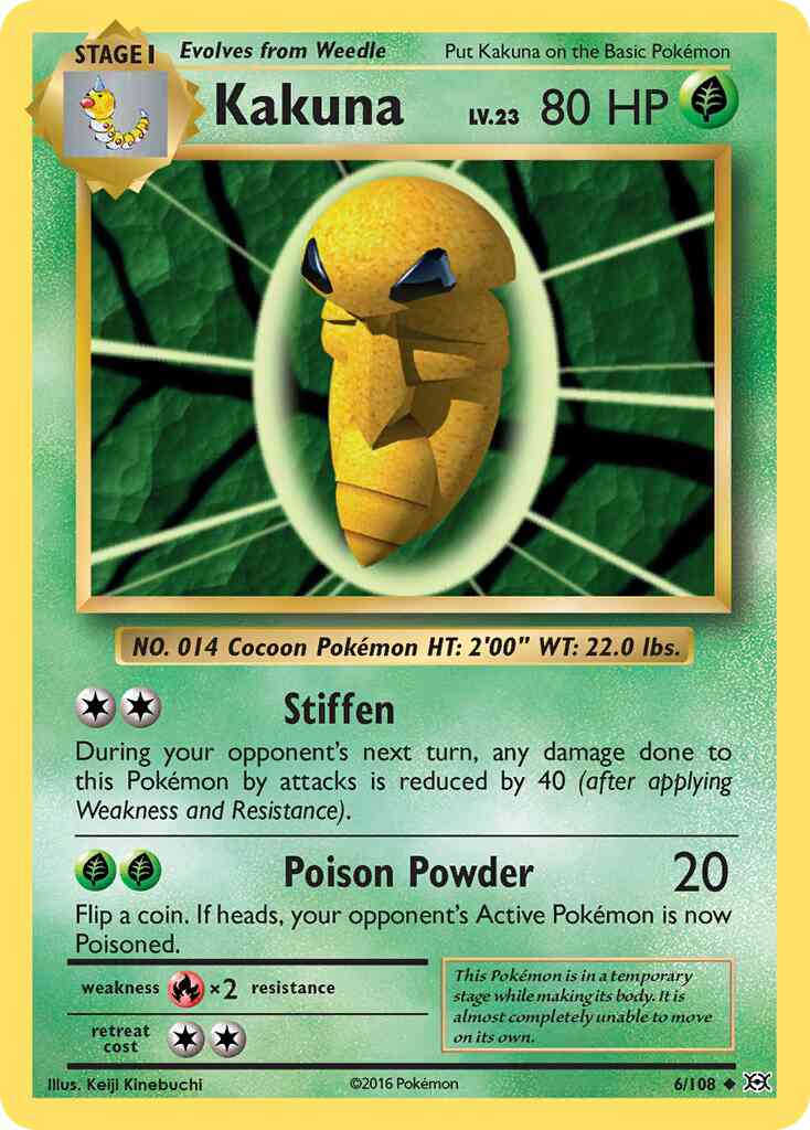 Kakuna - 6/108 - Uncommon [xy12-6] [Non-Holo]