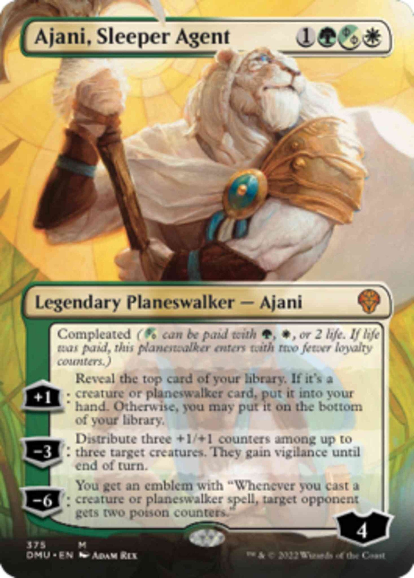Ajani, Sleeper Agent [375] [Borderless] [Dominaria United] [Non-Foil]