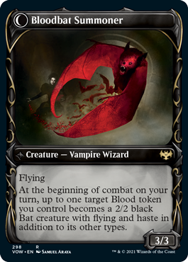 Voldaren Bloodcaster // Bloodbat Summoner [298] [Fang Frame Showcase] [Innistrad: Crimson Vow] [Non-Foil]