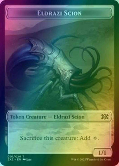 Eldrazi Scion Token (01) // Faerie Rogue Token (11) [Double Masters 2022: Tokens] [Foil]