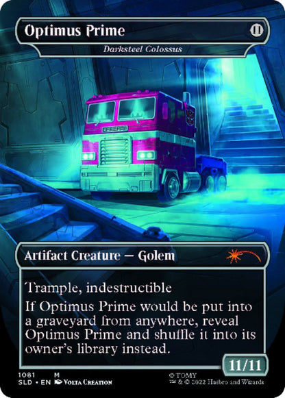 Optimus Prime - Darksteel Colossus // Optimus Prime - Darksteel Colossus [1081] [Borderless] [Transformers: Prime Vs. Megatron] [Secret Lair Drop] [Non-Foil]