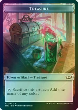 Rhino Warrior Token (11) // Treasure Token (15) [Streets of New Capenna: Tokens] [Foil]