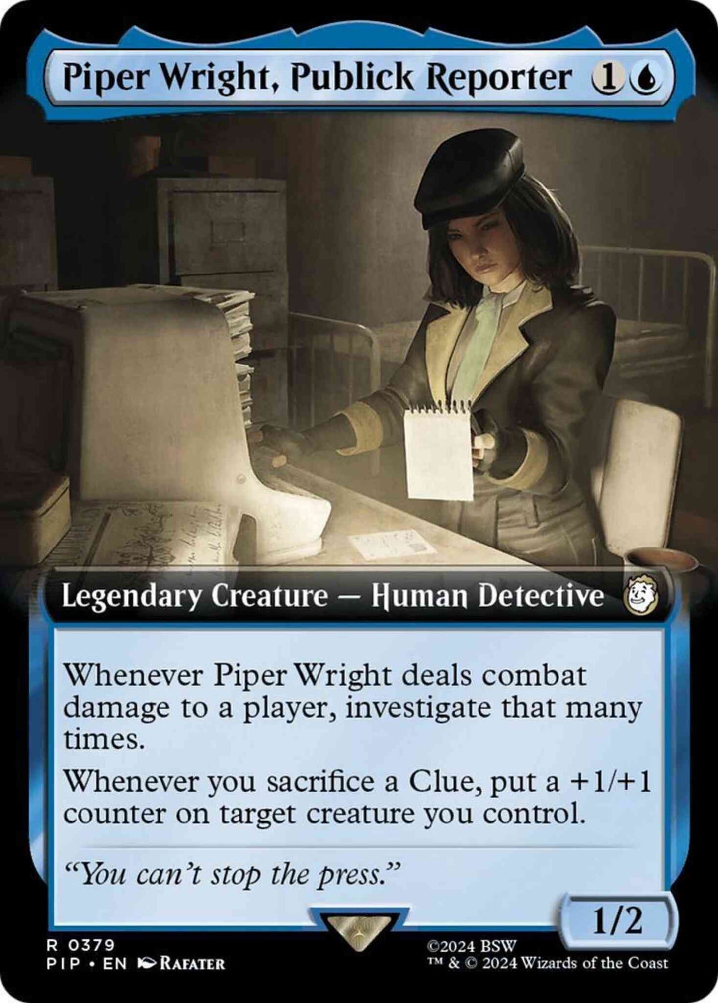 Piper Wright, Publick Reporter [379] [Extended Art] [Fallout] [Non-Foil]