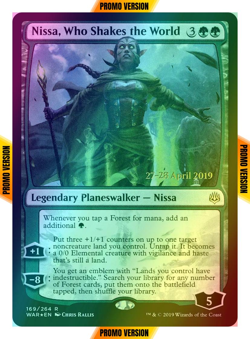 Nissa, Who Shakes the World [Prerelease] [169s] [War of the Spark Promos] [Foil]
