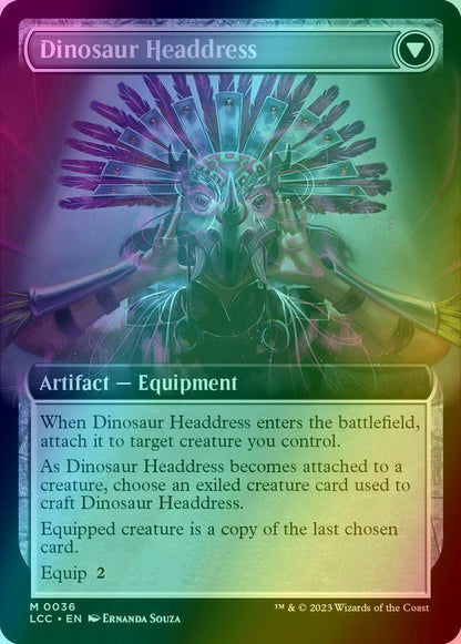 Paleontologist's Pick-Axe // Dinosaur Headdress [36] [Extended Art] [The Lost Caverns of Ixalan: Commander] [Foil]