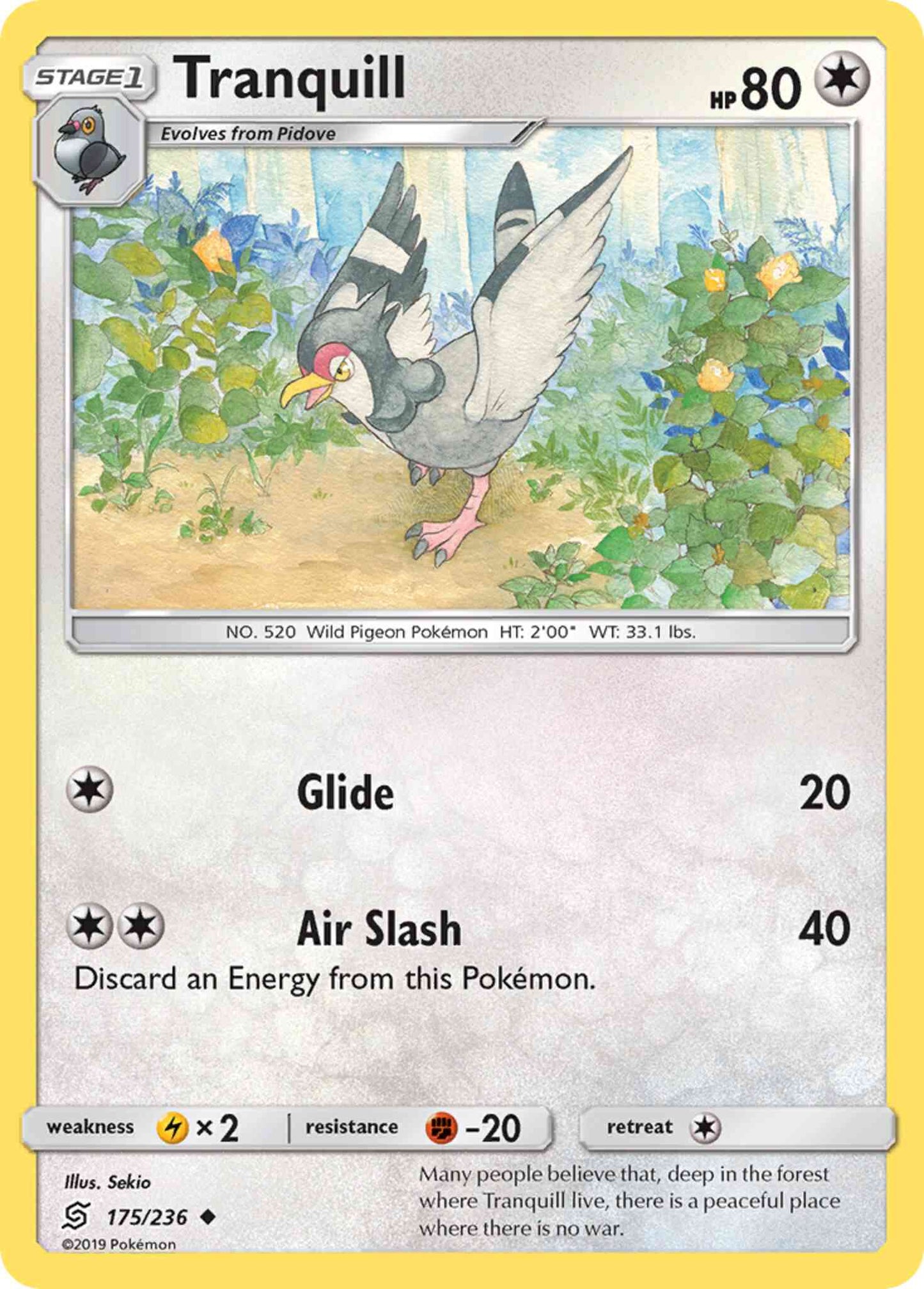 Tranquill - 175/236 - Uncommon [sm11-175] [Reverse Holo]