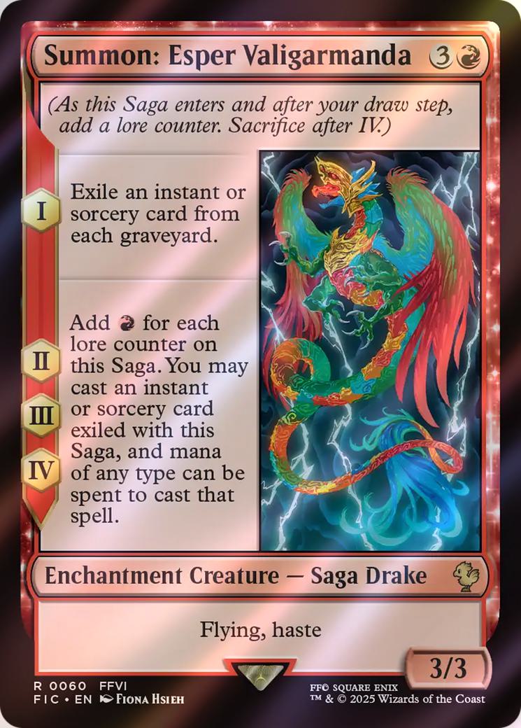 Summon: Esper Valigarmanda [60] [FINAL FANTASY: Commander] [Surge Foil]