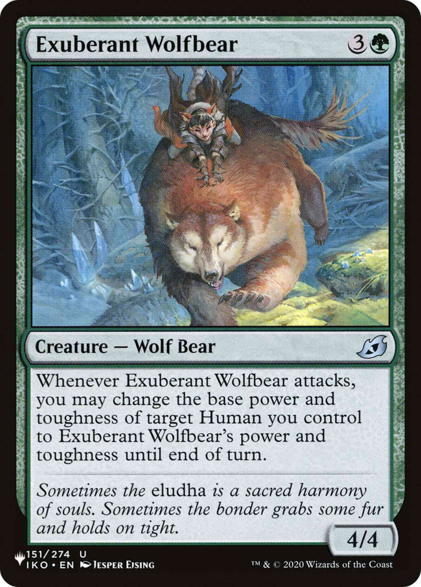 Exuberant Wolfbear [IKO-151] [The List] [Non-Foil]