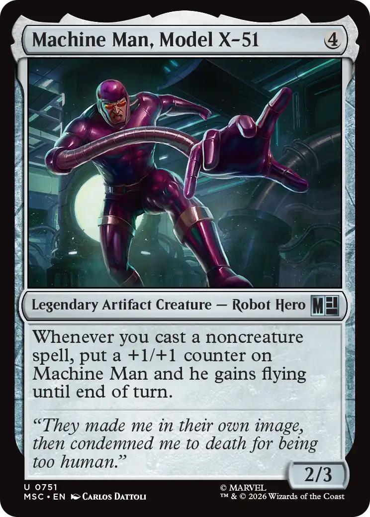 Machine Man, Model X-51 [751] [Jumpstart] [Marvel Super Heroes: Commander] [Non-Foil]