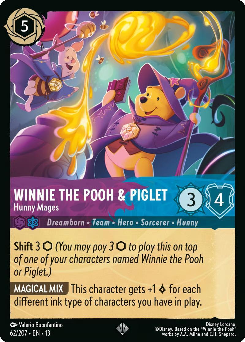 Winnie the Pooh & Piglet - Hunny Mages - 62/204 [Attack of the Vine!] [Non-Foil]
