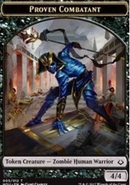 Proven Combatant Token (05) // Zombie Token (20) [Hour of Devastation Tokens] [Non-Foil]