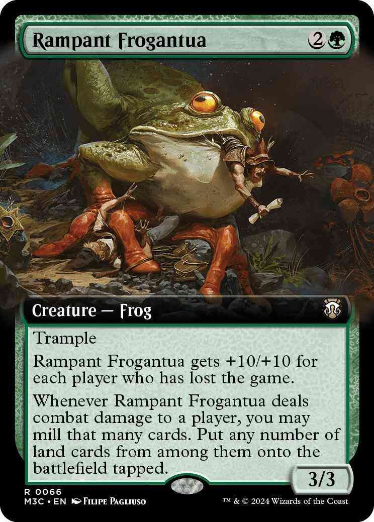 Rampant Frogantua [66] [Extended Art] [Modern Horizons 3: Commander] [Ripple Foil]