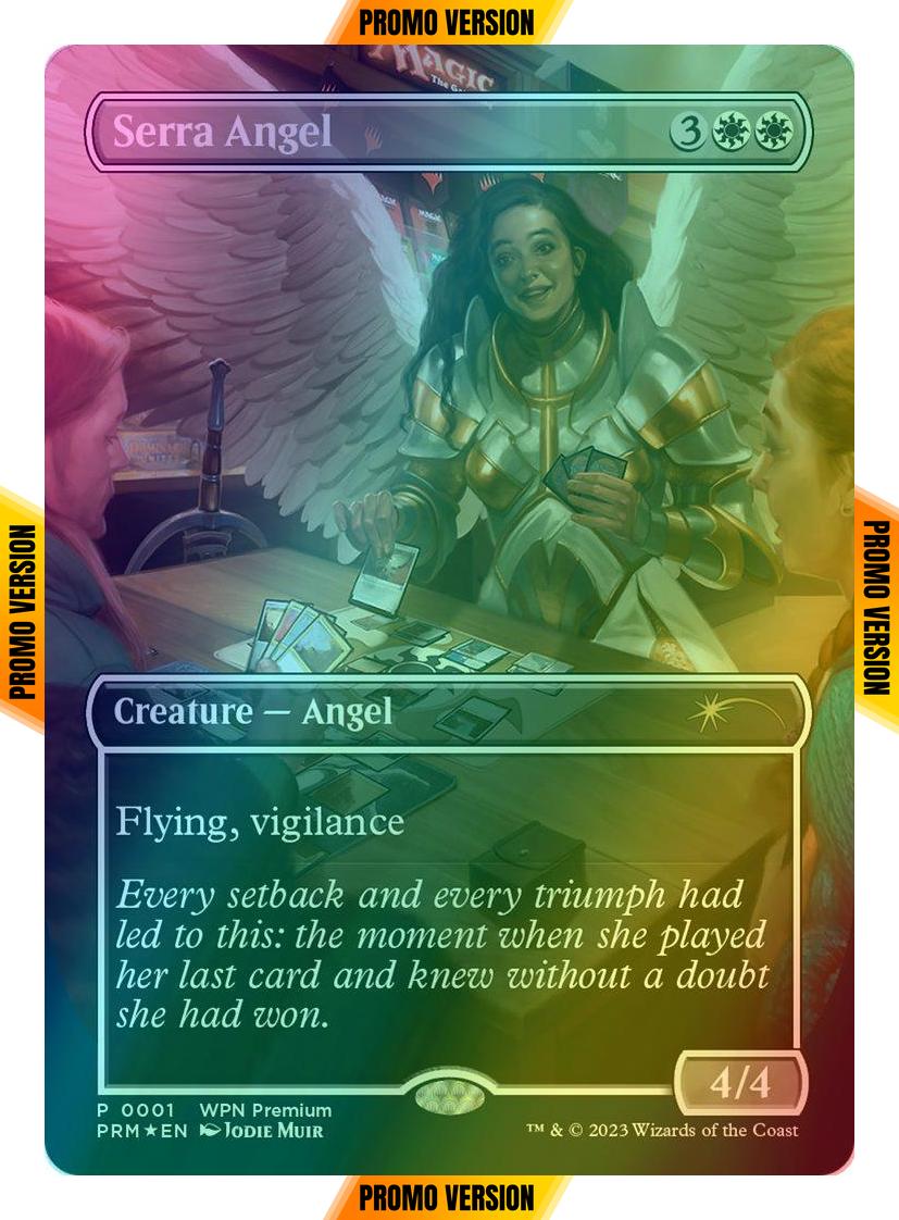 Serra Angel [1] [Borderless] [WPN Premium] [Wizards Play Network 2024] [Foil]