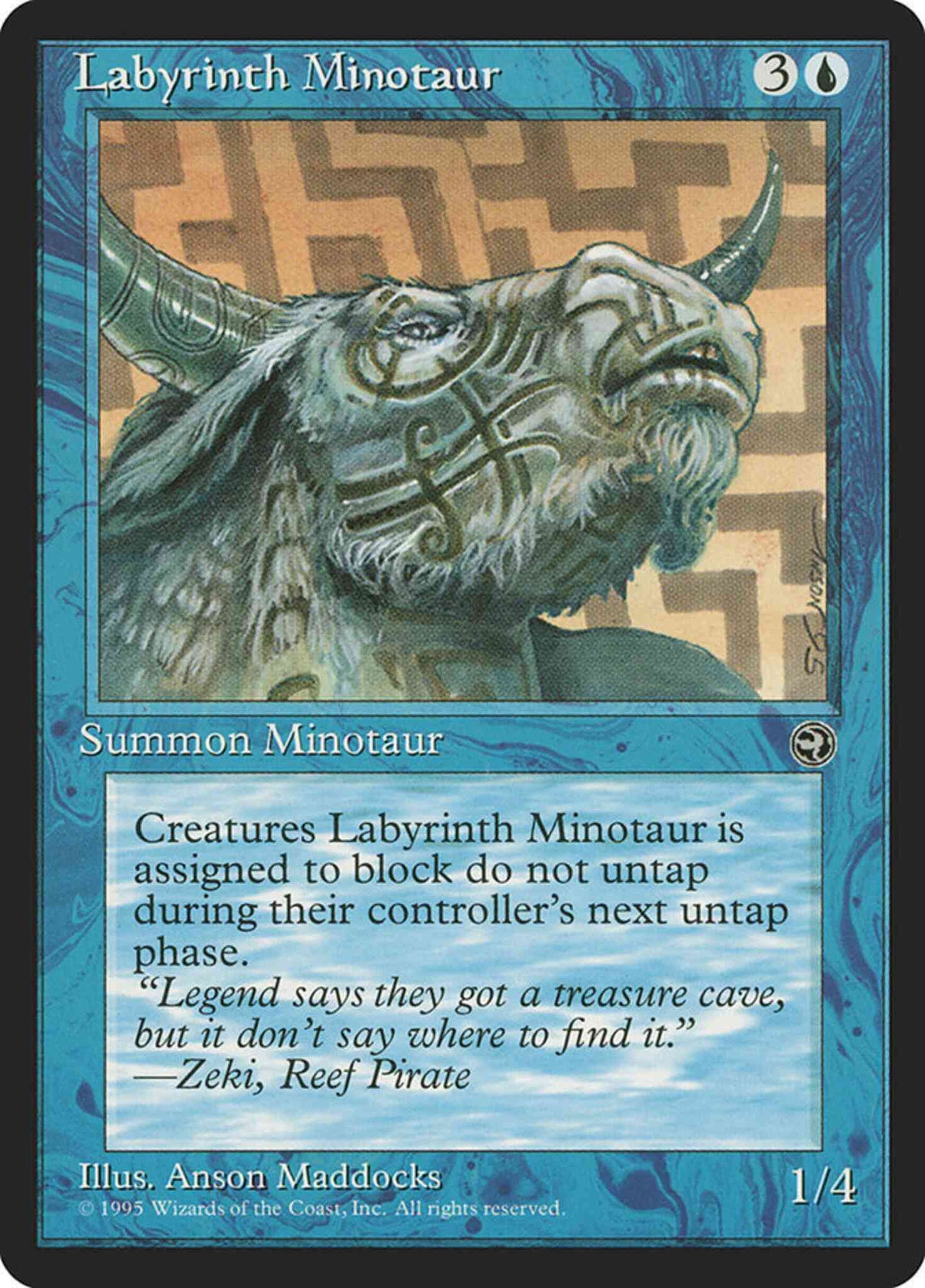Labyrinth Minotaur [30b] [Tattooed Face] [Homelands] [Non-Foil]