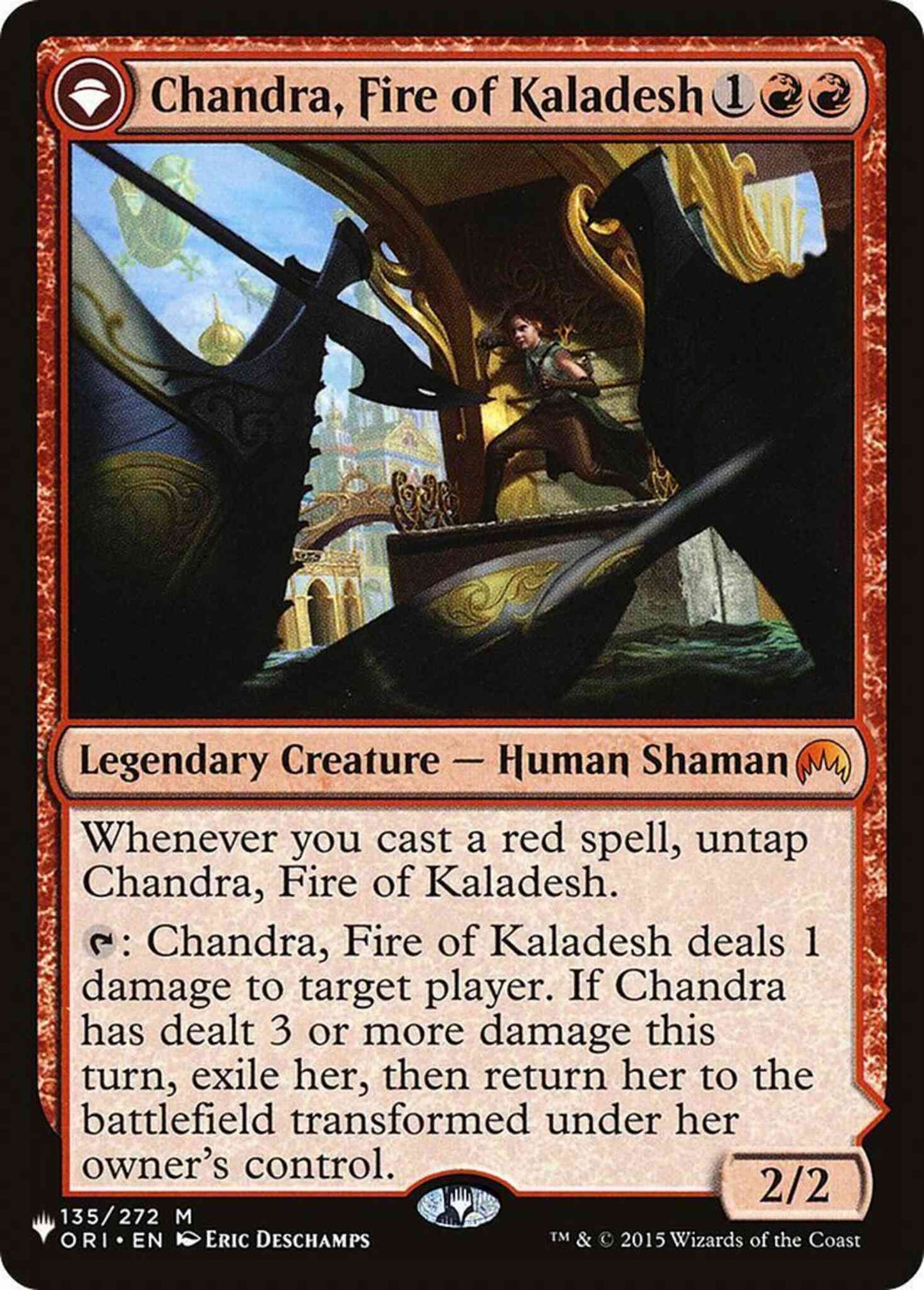 Chandra, Fire of Kaladesh // Chandra, Roaring Flame [ORI-135] [The List] [Non-Foil]