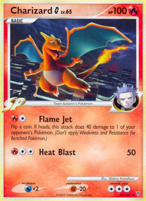 Charizard G - 20/147 - Rare [pl3-20] [Non-Holo]